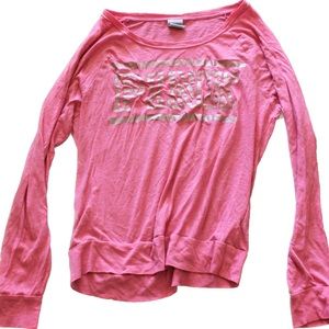 Pink Long Sleeve Pajama Shirt